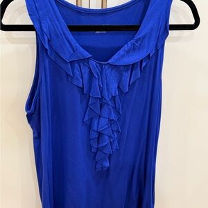Merona Royal Blue Ruffle Blouse